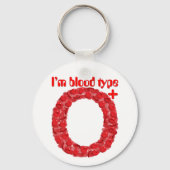 Ich bin ein Typ-O-positiv Schlüsselanhänger (Vorderseite)