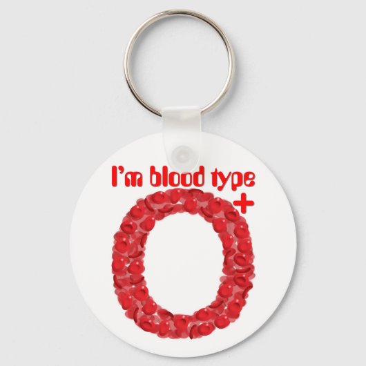 Ich bin ein Typ-O-positiv Schlüsselanhänger (Vorderseite)