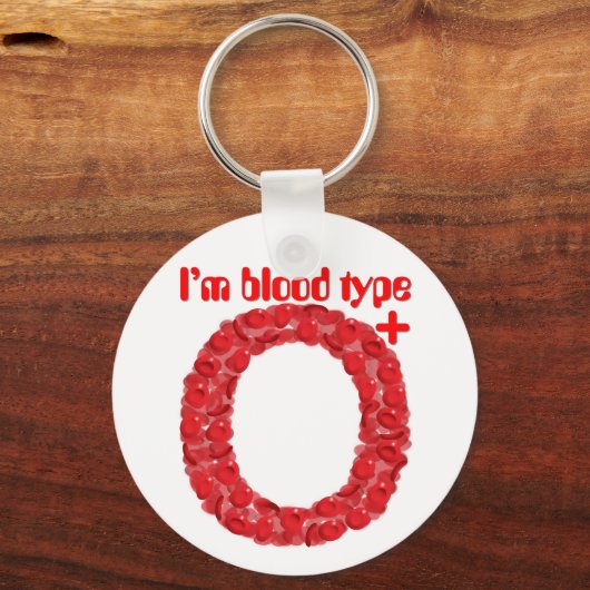 Ich bin ein Typ-O-positiv Schlüsselanhänger (Vorderseite)