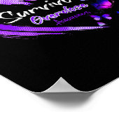 Ich bin ein Überdosis-Bewusstsein Lila Schmetterli Poster (Ecke)