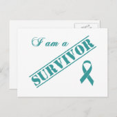 Ich bin ein Überlebender - Aquamarines Band Postkarte (Vorne/Hinten)
