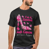 Ich bin ein Überlebender Crush Cancer High Heel Br T-Shirt (Vorderseite)