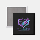 Ich bin ein Überlebender der Schmetterlingsherz Su Magnet (Vorderseite/Rückseite)