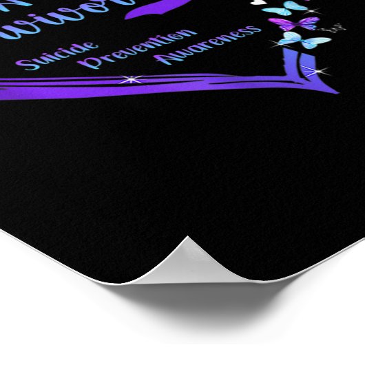 Ich bin ein Überlebender der Schmetterlingsherz Su Poster (Ecke)