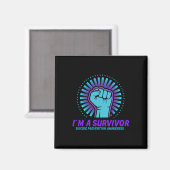 Ich bin ein Überlebender des Bewusstseins für Suiz Magnet (Vorderseite/Rückseite)