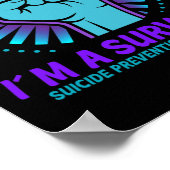 Ich bin ein Überlebender des Bewusstseins für Suiz Poster (Ecke)