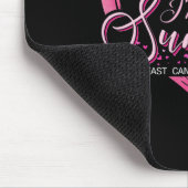 Ich bin ein Überlebender des Brustkrebs Bewusstsei Mousepad (Ecke)