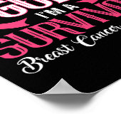 Ich bin ein Überlebender des Brustkrebs Bewusstsei Poster (Ecke)