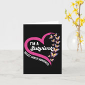 Ich bin ein Überlebender des Brustkrebses Bewussts Karte (Gelbe Blume)