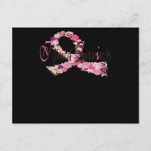 Ich bin ein Überlebender des Brustkrebses Einladungspostkarte