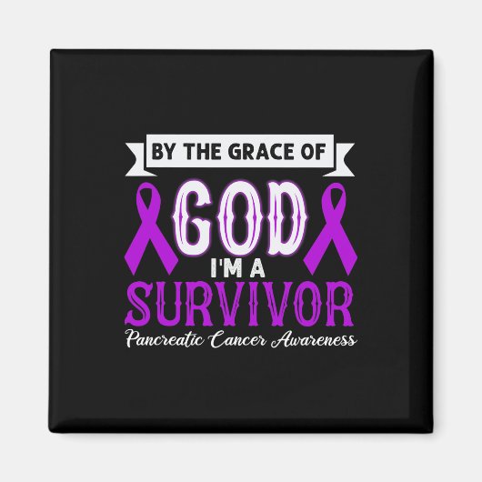 Ich bin ein Überlebender des Lila Bauchspeicheldrü Magnet (Vorne)