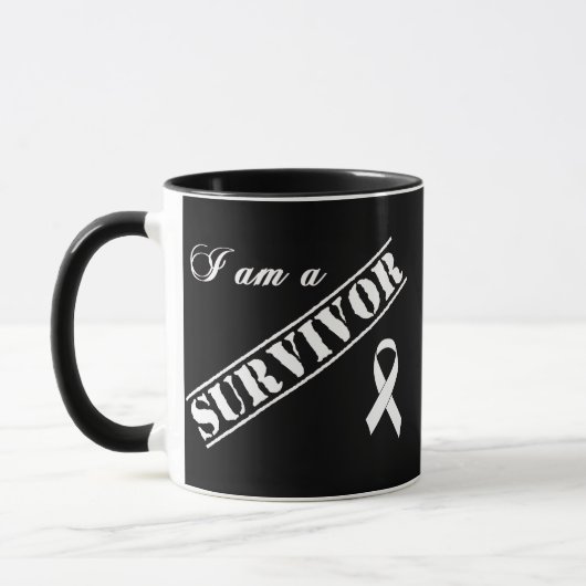 Ich bin ein Überlebender des Lungenkrebses - Tasse (Links)