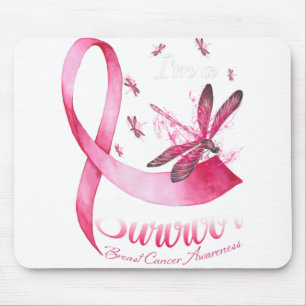 Ich bin ein Überlebender des Rosa-Ribbon-Brustkreb Mousepad