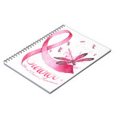 Ich bin ein Überlebender des Rosa-Ribbon-Brustkreb Notizblock (Linke Seite)