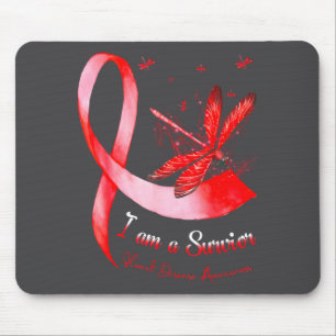 Ich bin ein Überlebender Herzkrankheit-Bewusstsein Mousepad