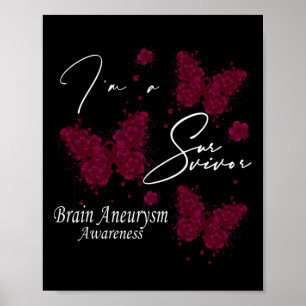 Ich bin ein Überlebender Hirnaneurysma-Bewusstsein Poster