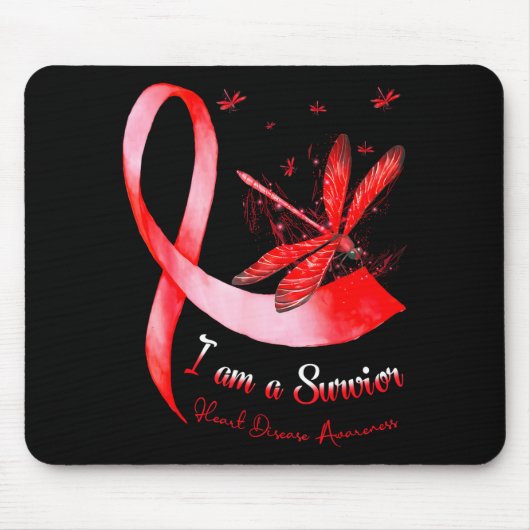 Ich bin ein Überlebender Monat der Herzkrankheiten Mousepad (Vorne)