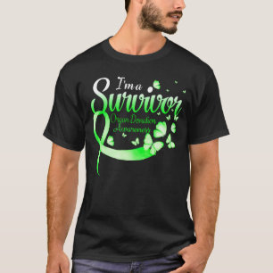 Ich bin ein Überlebender Organspende Butterfly T-Shirt