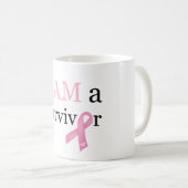 Ich bin ein Überlebender (Rosa) Kaffeetasse (VorderseiteRechts)