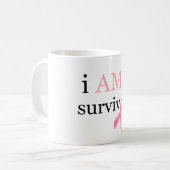 Ich bin ein Überlebender (Rosa) Kaffeetasse (Vorderseite Links)