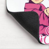 Ich bin ein Überlebender Rosie Riveter Brustkrebs Mousepad (Ecke)