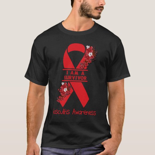 Ich bin ein Überlebender Vaskulitis Bewusstsein T-Shirt (Vorderseite)