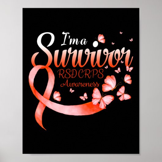 Ich bin ein Überlebender von Rsd Crps, der sich be Poster (Vorne)