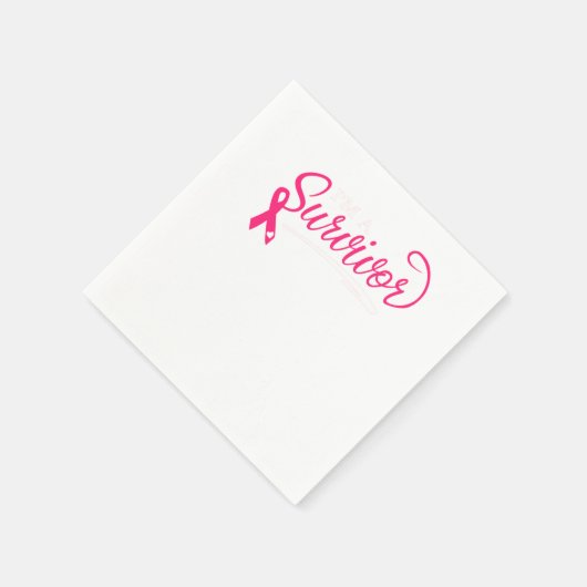 Ich bin ein überlebendes Brustkrebsbewusstsein Serviette (Ecke)