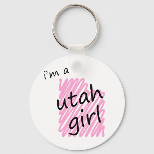 Ich bin ein Utah-Mädchen Schlüsselanhänger (Vorderseite)