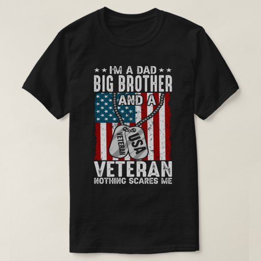 Ich bin ein Vater, ein großer BRUDER und ein Veter T-Shirt (Design vorne)