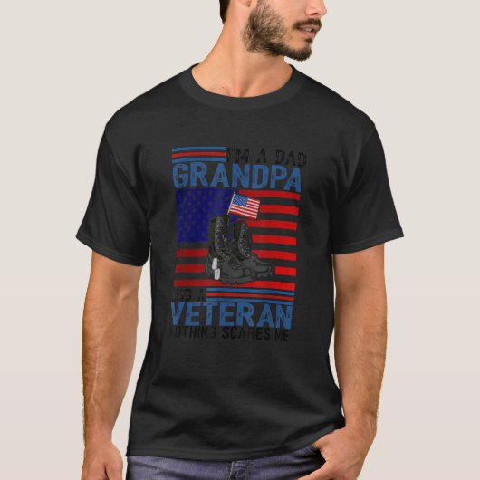 Ich bin ein Vater Granpa und ein Veteran nichts in T-Shirt (Vorderseite)