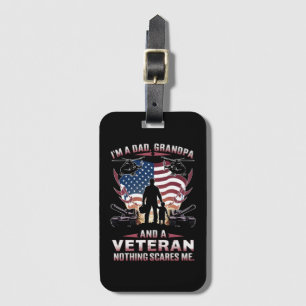Ich bin ein Vater, Großvater und Veteran. Vatertag Gepäckanhänger