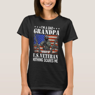 Ich bin ein Vater Opa U.S. Veteran Nichts kümmert T-Shirt