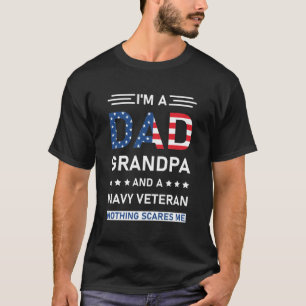 Ich bin ein Vater Opa und ein Marineveteran T-Shirt