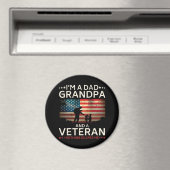 Ich bin ein Vater Opa und ein Veteran Circle Magnet (In Situ (Geschirrspüler))