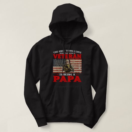 Ich bin ein Vater Opa und ein Veteran Nichts ersch Hoodie (Design vorne)