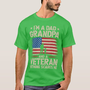 Ich bin ein Vater, Opa und Veteran, Vatertag Milit T-Shirt