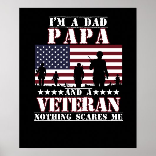 Ich bin ein Vater Papa und ein glücklicher Veteran Poster (Vorne)