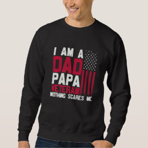 Ich bin ein Vater Papa Veteran U S Flag Remüde Sweatshirt