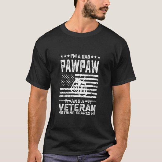 Ich bin ein Vater Pawpaw und ein Veteran nichts st T-Shirt (Vorderseite)