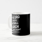 Ich bin ein Vater und ein Netballtrainer, mit dem Kaffeetasse (Vorderseite Links)
