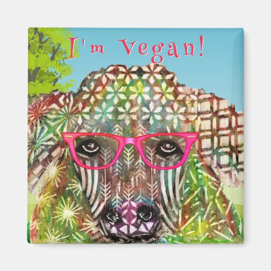 Ich bin ein Veganes Kuh Awareness Magnet (Vorne)