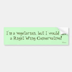 Ich bin ein Vegetarier, aber ich wurde eata Rechte Autoaufkleber