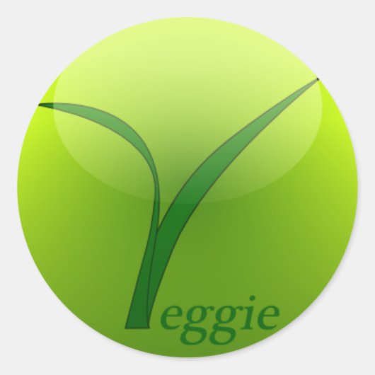 Ich bin ein vegetarischer Aufkleber (Vorderseite)