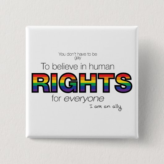 Ich bin ein Verbündeter Button (Vorderseite)