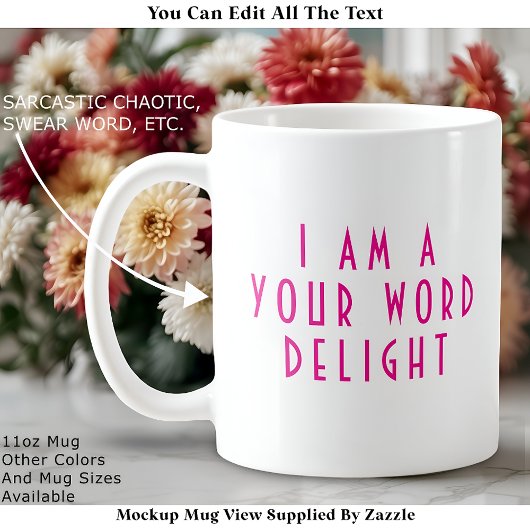 „Ich bin ein ___ Vergnügen“ Lustiger frecher moder Kaffeetasse
