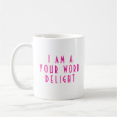 „Ich bin ein ___ Vergnügen“ Lustiger frecher moder Kaffeetasse (Links)