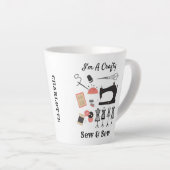 Ich bin ein verrücktes nähen & nähen lustiges Vint Milchtasse (Rechte Ecke)