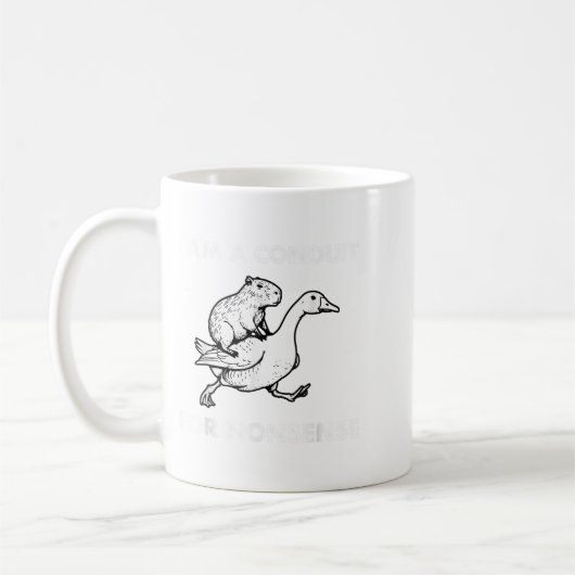 Ich bin ein Verstand für Nonsense - Capybara Ridin Kaffeetasse (Links)