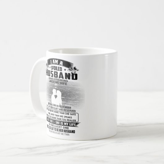 Ich bin ein verwöhnter Ehemann 11 Kaffeetasse (Vorderseite Links)